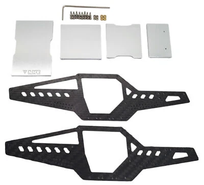 NEW NHX RC Aluminum / Carbon Fiber Rock Conversion Chassis for SCX24 -Silver - Image 1 of 2