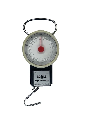Fishing Scale Eagle Claw 04070-003 Fishing Scale Dial 50lb + Tape Measure - Image 1 of 4
