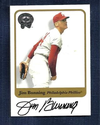 2001 FLEER GREATS OF THE GAME JIM BUNNING CERTIFIED AUTOGRAPH PHILA. PHILLIES - Image 1 of 2