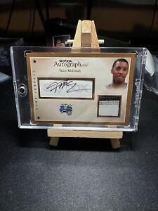 2003-04 Skybox Autographics Tracy McGrady Game GOLD Used Patch Auto # /25 Magic