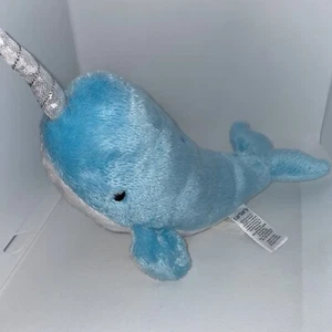 Carters Plush Narwhal Baby Lovey Blue & White Stuffed Animal Toy 10" 2018 - Picture 1 of 7