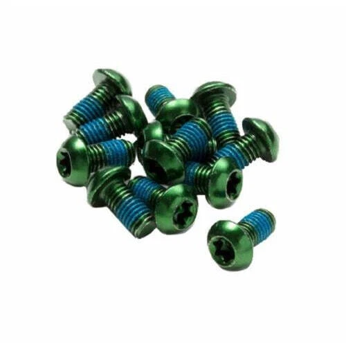 Juego de 12 pernos de rotor de disco marca inversa M5x10 paquete - verde Foto 1 de 1