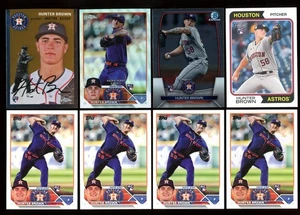 2023 Topps/Bowman Hunter Brown RC *8-CARD LOT* Rookie Card Bulk Lot 1x REFRACTOR - Picture 1 of 1