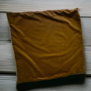 Almohada de piso marrón terciopelo falso 29"X 29" cuadrada Cooper color óxido usada en excelente estado  - Imagen 1 de 5