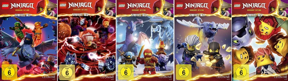5 DVDs * LEGO NINJAGO - STAFFEL 16.1+16.2+16.3+16.4+16.5 IM SET # NEU OVP §