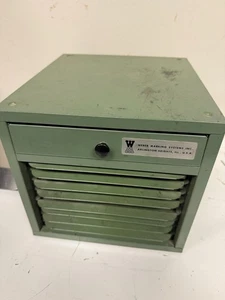 Gabinete de metal/relojeros vintage WEBER MARKING SYSTEMS Estate - 9 x 9 x 10 - Imagen 1 de 8