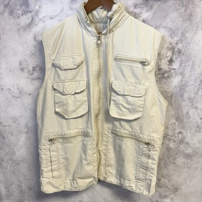Chaleco Safari Banana Republic De Colección Para Hombres Grande Crema Exterior Utilidad Pesca Foto 1 de 4