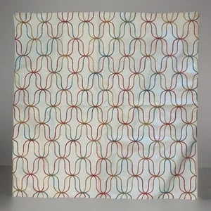 Novogratz Fabric Acoustic Embroidered Multicolor Cotton Blend Sample 24"square - Picture 1 of 3