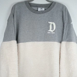 Disneyland Spirit Jersey Adult XL Long Sleeve Pull Over Fleece Sherpa Grey - Picture 1 of 11
