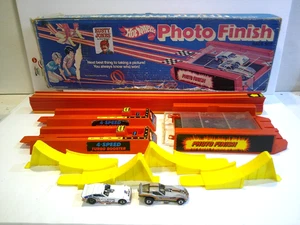 Hot Wheels Photo Finish Race Set 1898 - Vintage 1980 w Cars US Army & Mongoose - Picture 1 of 11