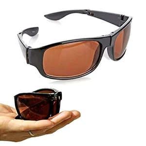 HD Vision Fold Aways Sonnenbrille - Schwarz - Bild 1 von 8