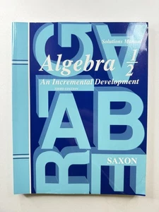 Vintage Saxon Algebra 1/2 Incremental Development Solutions Manual Third Ed USA - Imagen 1 de 7