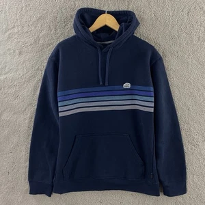 Patagonia Line Logo Ridge Stripe Uprisal Hoodie Mens Large Navy Blue Sweatshirt - Picture 1 of 11