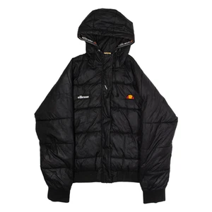 ELLESSE Womens Puffer Jacket Black Hooded UK 14 - Picture 1 of 6