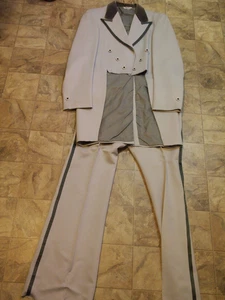 Vtg After Six Tailed Tuxedo Suit 2 Pc Gray Formal Jacket Pants 44R W36 Short USA - Picture 1 of 13