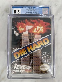 Vintage Nintendo NES Die Hard CGC 8.5 Game In Box CIB Cart Got 9.8 Grade