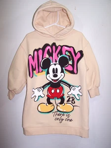 ZARA DISNEY Mickey Mouse Elbow Sleeve Length Pullover Hoodie - Girl's Size 6 - Picture 1 of 2