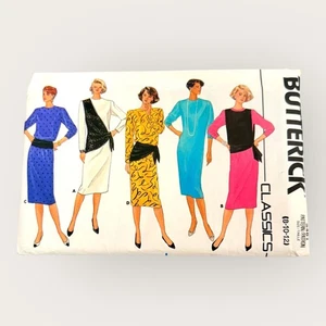 Vintage 1980s Butterick Sewing Pattern 3461 Misses Dress Overbodice Belt Sz 8-12 - Picture 1 of 2