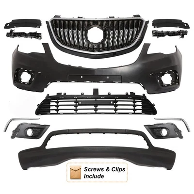 Front Upper Lower Bumper Grille Cover Assembly Kit For 2016-2018 Buick Envision Foto 1 de 4