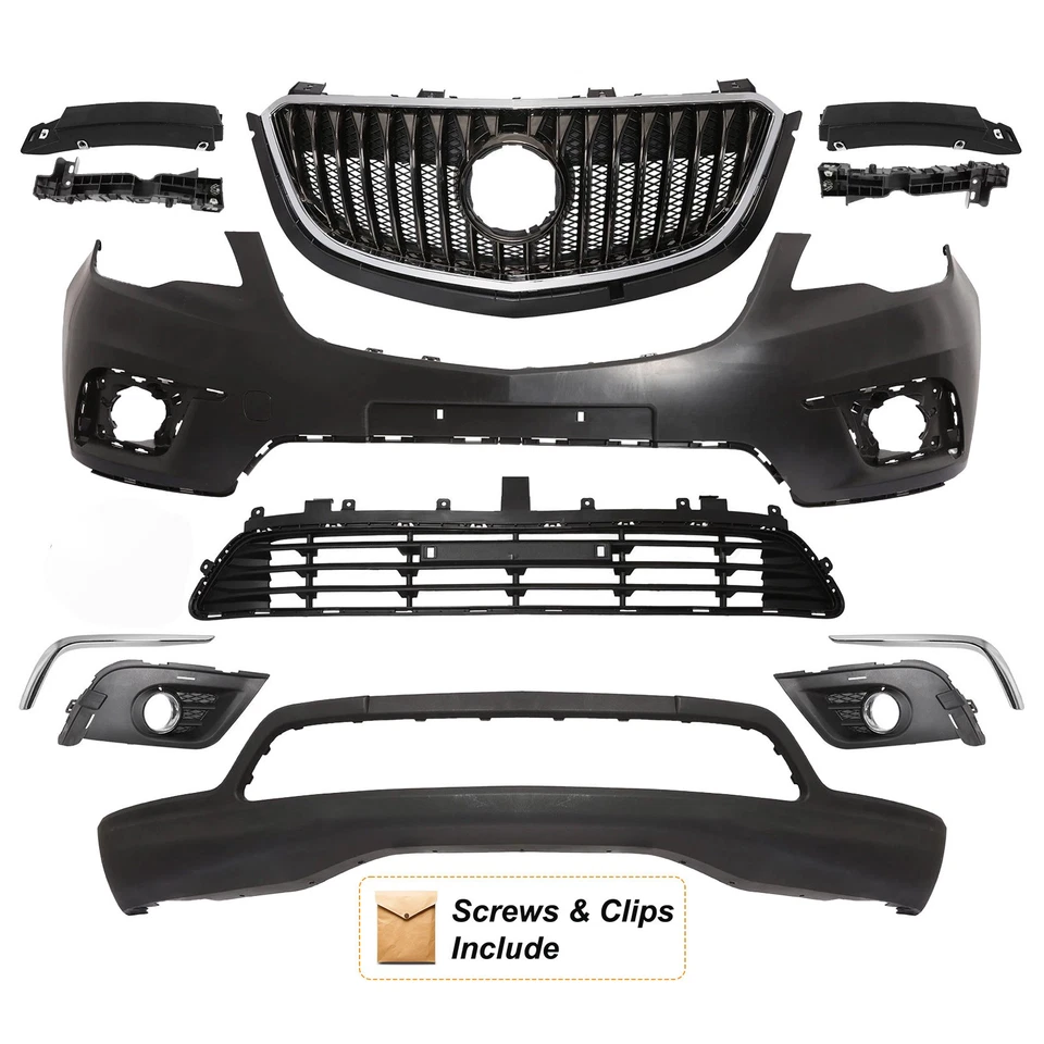 Front Upper Lower Bumper Grille Cover Assembly Kit For 2016-2018 Buick Envision Foto 1 de 4