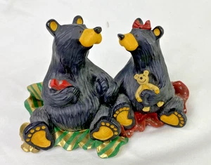 BEARFOOTS BEARS "CHRISTMAS MORNING" Resin Figurine Jeff Fleming Big Sky Carvers - Picture 1 of 5