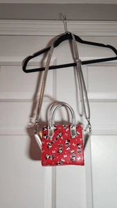 Disney Minnie Mouse Small Red and Silver Crossbody Bag Minor Flaws - Picture 1 of 6