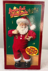 Rock Santa Collectibles Jingle Bell Rock Animated Santa Claus 1998 WORKS W box - Picture 1 of 10