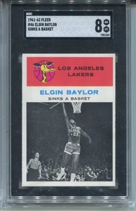 1961 Fleer Elgin Baylor Rookie Card SGC 8 NM MINT Graded Basketball #46 - Bild 1 von 2