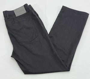 Pantalone lana Hiltl Kent Lanificio T. G. di tessuto grigio scuro 5 tasche 34x30,5 - Foto 1 di 12