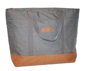 Keep Cool Insulated Cooler Bag Gray Canvas Extra Large KeepCool Reusable Shopper - Picture 1 of 9