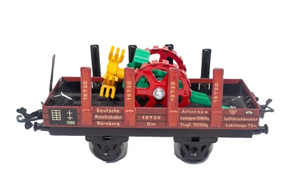 1930's  Karl Bub (KBN) 0-gauge Freight Car w/ Farm Equipment - Image 1 of 4