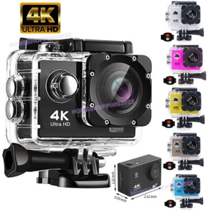 4K Action Go Pro Sport Camera Video Driving Underwater Waterproof Wifi W/ Remote - Picture 1 of 23