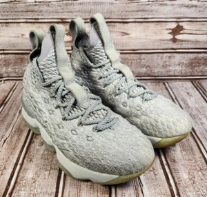 NIKE LEBRON XV 15 CITY EDITION Unisex Youth 4.5 Grey Basketball Shoe Sneaker - Picture 1 of 9