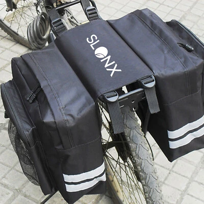SlonX Bike Bags- Double Sided Panniers for Bicycles Rear Rack - Water Resistant - Image 1 of 4
