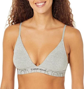 Calvin Klein Women's Embossed Icon Lightly Lined Triangle Wireless Bralette  - Picture 1 of 3