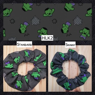 Hulk Scrunchies | Handmade in the USA | Long Lasting Premium Silicone Elastic - Image 1 of 3