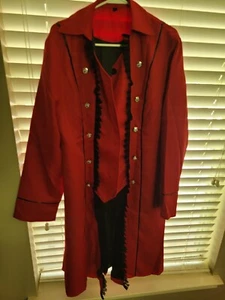 Men's Victorian Jacket Medieval Steampunk Tailcoat Gothic Coat Renaissance Large - Picture 1 of 12