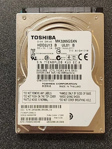 Toshiba MK3265GSXN 320GB 5400RPM HDD2J13 UL01 HDD 2.5" Laptop Hard Drive Tested - Picture 1 of 4