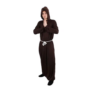 MONK HABIT FRIAR TUCK FANCY DRESS MEDIEVAL SAINTS ROBE RELIGIOUS SAINT COSTUME - Picture 1 of 7