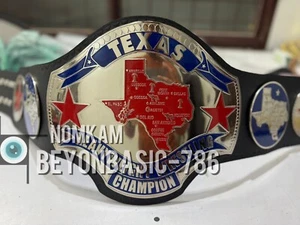 TEXAS HEAVYWEIGHT WRESTLING CHAMPIONSHIP ADULT METAL REPLICA BELT 2MM/4MM - Picture 1 of 9