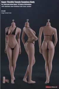 Busto grande bronceado corporal sin costuras femenino 1/6 TBLeague S12D con acero esqueleto Phicen - Imagen 1 de 1