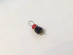 Ciondolo/Ciondolo 'AZABACHE BALL' fantasia oro 14kt nuovo - Foto 1 di 2