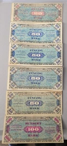 A Lot Of 1944 Deutschland Mark Notes Military Payment. - Picture 1 of 4