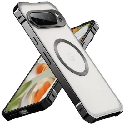 MARKENLOS Funda protectora con marco magnético de aleación de aluminio para teléfono Google Pixel 9 Pro XL 8 Pro