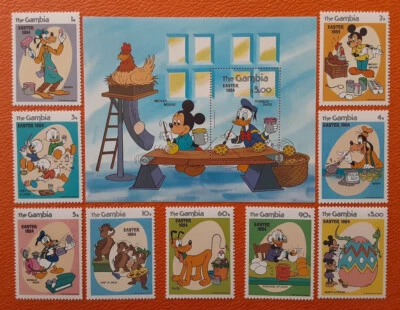 甘比亚 1984 年全新邮票迪士尼复活节 3529 — 第 1/3 张图片