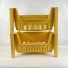 Vintage Rubbermade Stacking Paper Trays Mustard Yellow