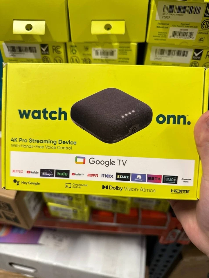 onn. 100135769 Google TV 4K Pro Streaming Device
