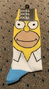 NEU 1 Paar Simpsons TV Show Socken Homer gelb weiß blau 6,5-12,5 Cartoon - Bild 1 von 3