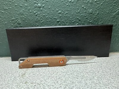 Titanium Allo Knife W/ Micarta Scales Scalpel Cutter Outdoor EDC Folding Knife - Image 1 of 4