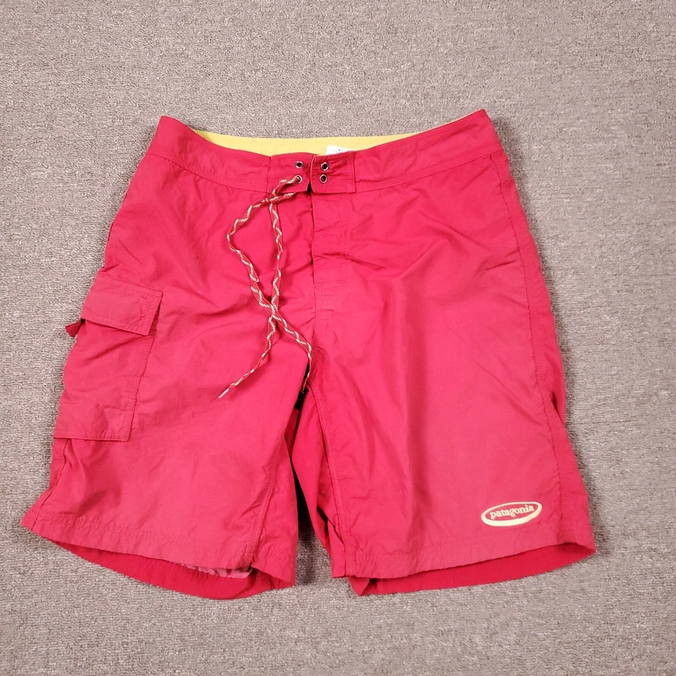Pantalones Cortos Patagonia Hombres 33 Rojo Yate Barco Náutico Diseñador Bañador Fiesta Playa Foto 1 de 4